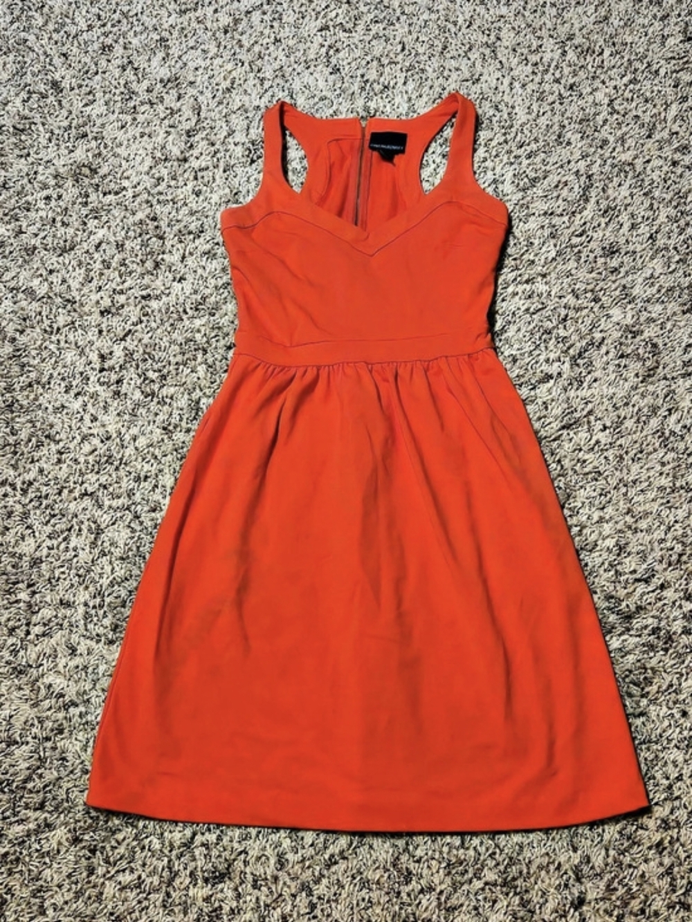 Cynthia Rowley Orange Dress Size 0 Sleeveless Zip
